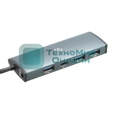 USB-концентратор Digma HUB-3U3.0С-UC-G, USB-C, USB 3.0 4 порта, USB