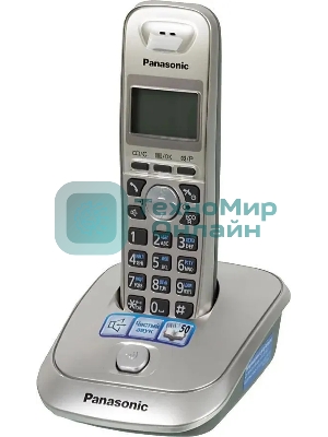 Телефон Panasonic KX-TG2511RUN (платиновый) АОН, Caller ID,спикерфон на трубке,переход в Эко режим одним нажатием