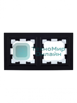Рамка 2-местная IEK BRITE РУ-2-БрЧ-44 IP44 черный