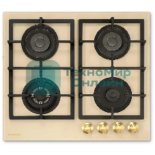 Газовая варочная поверхность Hyundai HHG 6434 BE бежевый