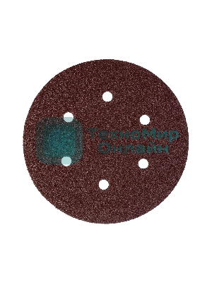 Круг шлифовальный PATRIOT на липучке, 150 мм, 6 отверстий, Р100, 5 шт