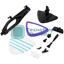 Швабра паровая Kitfort КТ-1051 1500Вт черный/фиолетовый