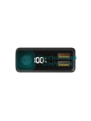Портативный аккумулятор OLMIO QX-10, 10000mAh, 22.5W, QuickCharge3.0/PowerDelivery, LCD, графитовый