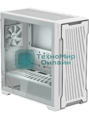 Компьютерный корпус Gigabyte C102W Gb-C102GI белый без БП M-ATX 5x120мм 4x140мм 2xUSB 3.0 audio bott PSU