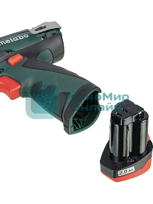Дрель-шуруповерт Metabo PowerMaxx BS 600984000, 12 В, 2 Ач, 34 Нм, щеточный
