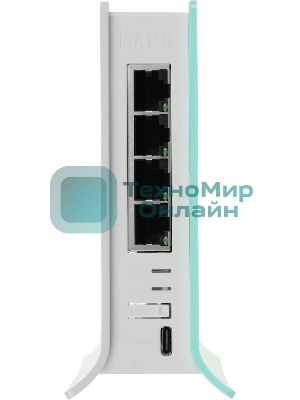 Роутер беспроводной MikroTik hAP ax lite (L41G-2AXD) AX600 10/100/1000BASE-TX голубой