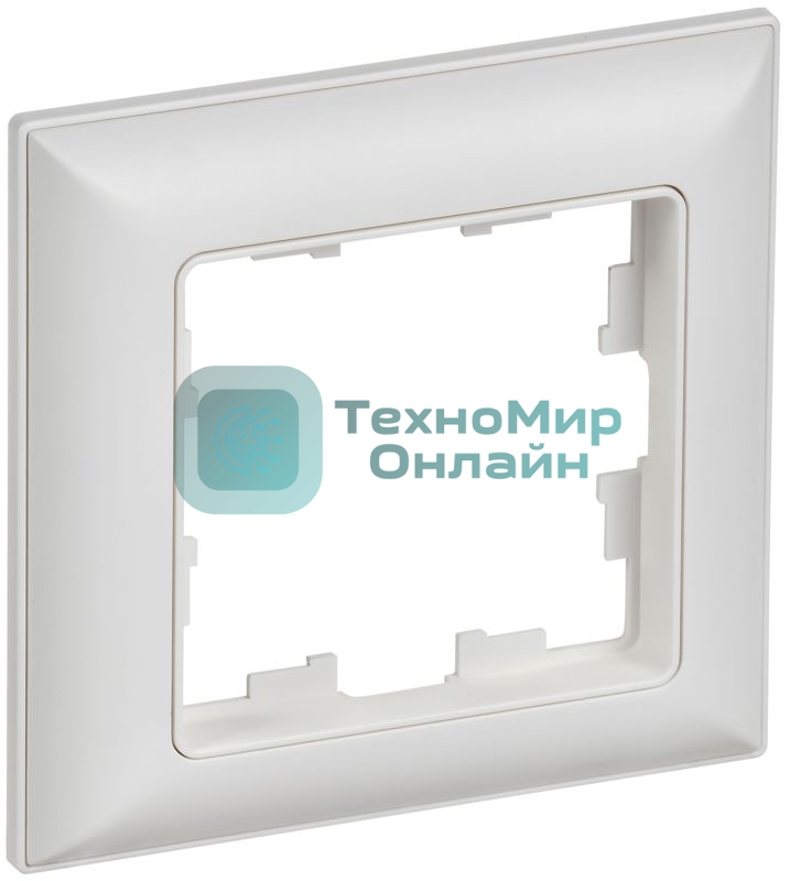 Рамка 1-м IEK BR-M12-12-K91 BRITE РУ-1-БрАБ арктич. бел./бел.