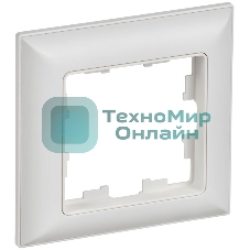 Рамка 1-м IEK BR-M12-12-K91 BRITE РУ-1-БрАБ арктич. бел./бел.