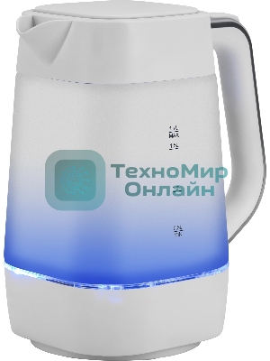 Чайник электрический Vitek VT-WK1058 1.7л. 2200Вт белый корпус: стекло/пластик