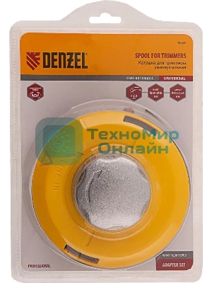 Катушка Denzel тримм. полуавтомат. легкая заправка лески гайка m10x1.25 винт m10-m10 алюм.кн