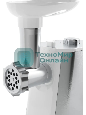 Мясорубка электрическая Candy CG-200 белый, 2000 Вт, 2.3 кг/мин, реверс, защита от перегрузки, насадки - 5