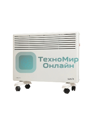 Конвектор электрический Oasis EK-15 белый, 1500 Вт, 20 м2, термостат, дисплей