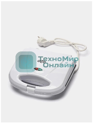 Вафельница OLTO WA-1017 750 Вт, антипригарное покрытие, защита от перегрева, белый