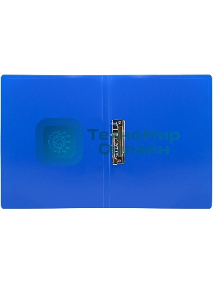 Папка с металлическим зажимом Silwerhof Eco A4, пластик, 0.5мм, синий