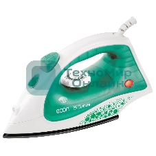 Утюг Econ ECO-BI1601 зеленый/белый, 1600 Вт, 14 г/мин, 80 г/мин, 150 мл