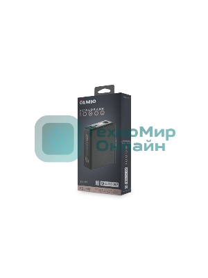 Портативный аккумулятор OLMIO QX-10, 10000mAh, 22.5W, QuickCharge3.0/PowerDelivery, LCD, графитовый