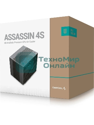Кулер для процессора DEEPCOOL Assassin 4S черный, 140 мм, алюминий/медь, 1800 об/мин, 29.3 дБ, 4 pin, 250 Вт, 164 мм