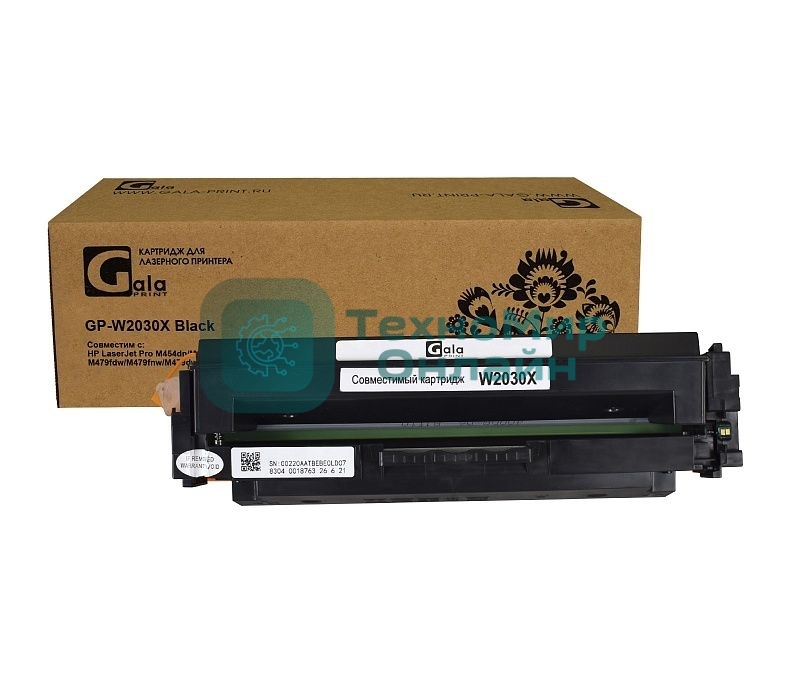Картридж лазерный GalaPrint GP-W2030X (415X) черный с эмулятором (7500 стр) для HP LaserJet Pro M454dn/M454dw/M479fdw/M479fnw/M479dw/M479fdn
