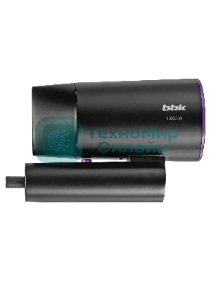 Фен BBK BHD1202 черный, 1200 Вт, компактный