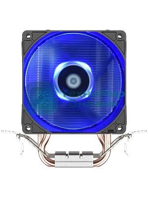 Кулер для процессора ID-COOLING SE-902X-B LGA1851/1700/1200/115X/AM5/AM4 (30шт/кор, TDP 100W, PWM, 2 тепл.трубки прямого контакта, Blue LED FAN 92мм) RET