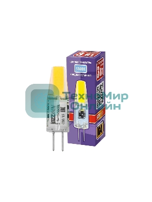 Лампа светодиодная JazzWay PLED-G4 COB 3Вт капсульная 5500К холодный белый G4 240лм 220В