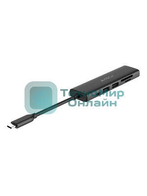 Разветвитель USB-C A4Tech DST-60C 2порт. серый