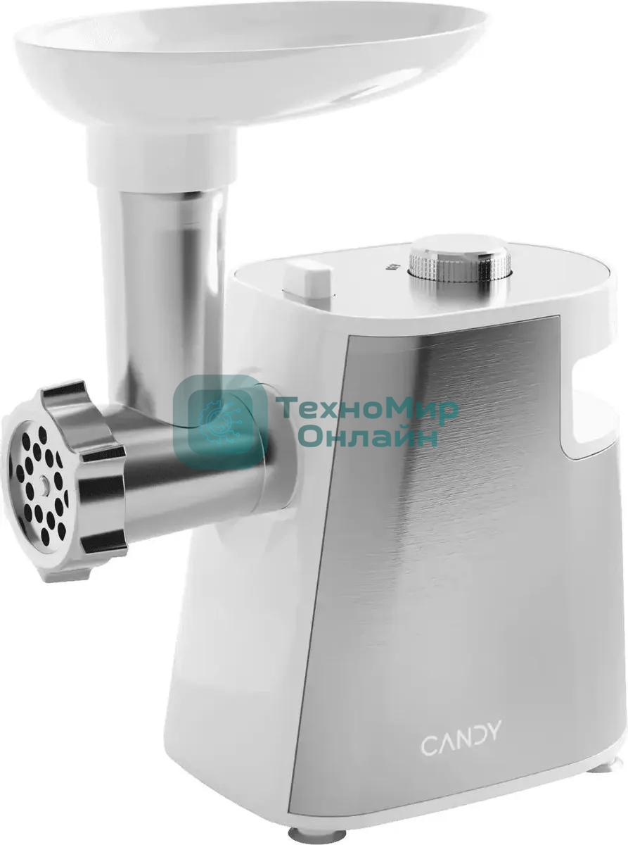 Мясорубка электрическая Candy CG-200 белый, 2000 Вт, 2.3 кг/мин, реверс, защита от перегрузки, насадки - 5