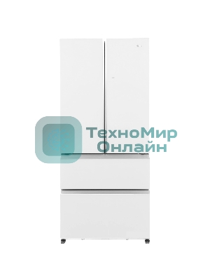 Холодильник Haier HB18FGWAAARU белый трехкамерный 351/157л морозилка снизу, No Frost, Side by Side
