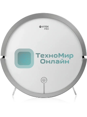 Робот-пылесос Vitek VT-1804 белый/серый, Li-Ion, уборка влажная, пылесборник контейнер 0.45 л