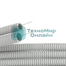 Труба гофрированная ПВХ DKC d16 мм с протяж. сер. (уп.100 м) 91916