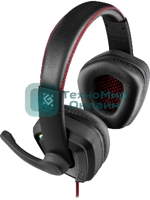 Гарнитура Defender Quake LED чёрный, проводная, подсветка
