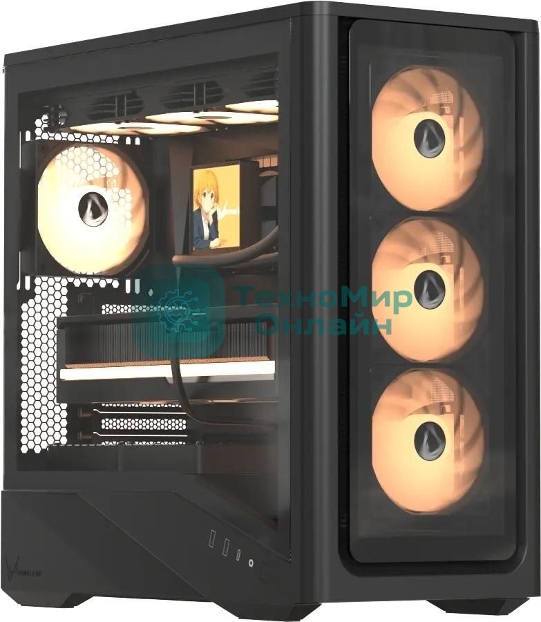 Компьютерный корпус AeroCool/Formula Air Power G9 DUO черный без БП ATX 5x120мм 3x140мм 2xUSB3.0 1xUSB3.1 audio bott PSU