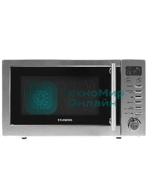 Микроволновая печь Starwind SMW5220 серебристый, 20 л, 700 Вт, переключатели - кнопки, поворотный механизм