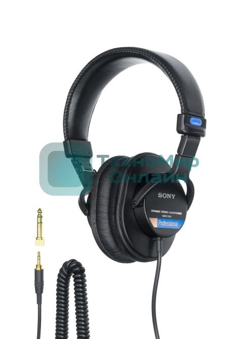 Проводные наушники Sony MDR-7506 черный, полноразмерные, проводной, складная конструкция, витой кабель