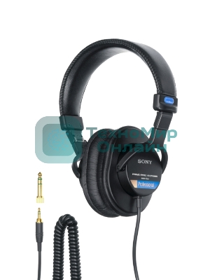 Проводные наушники Sony MDR-7506 черный, полноразмерные, проводной, складная конструкция, витой кабель