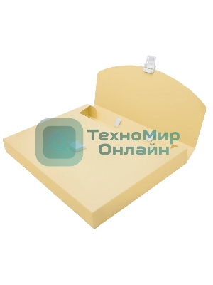 Папка-портфель Бюрократ Pastel PASTPP01YEL 1 отделение, A4, пластик, 0.7мм, желтый