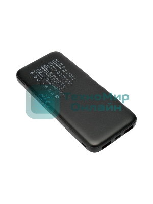 Портативный аккумулятор Gembird GPB-10Q, 10000мА·ч, QC/PD, дисплей, черный