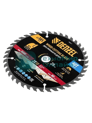 Пильный диск по дереву с гвоздями Denzel ф185 х 20 мм, 40 зубов 733947