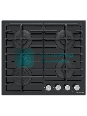 Газовая варочная панель Maunfeld EGHG.64.6CB/G, 4 конфорки, закаленное стекло, черный