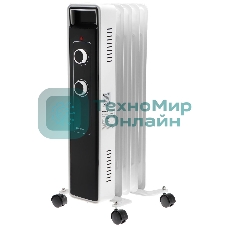 Обогреватель масляный Centek CT-6221-5 (5 секций) белый, 400/600/1000 Вт, 12,5 м2, 3 режима, термостат