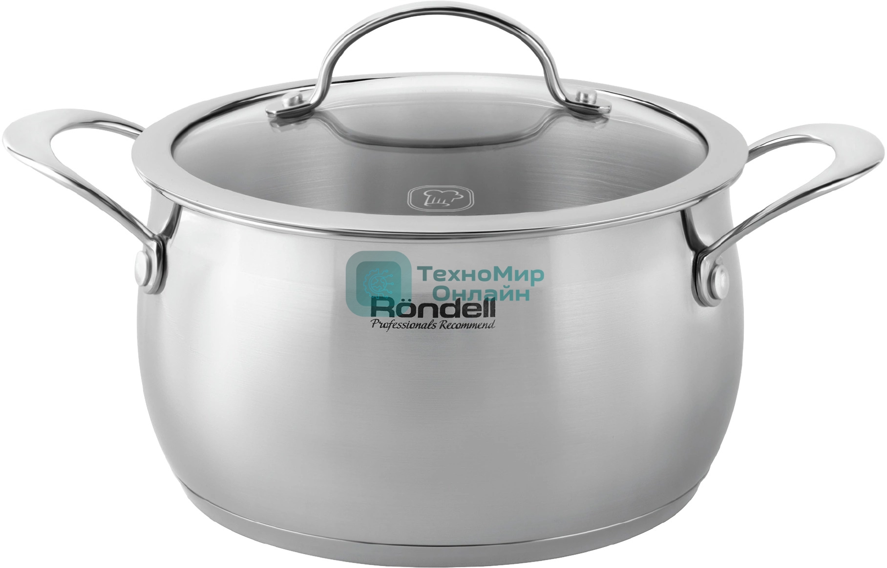 Кастрюля Rondell Admiring RDS-747 5.3 л. d=22 см (с крышкой) стальной