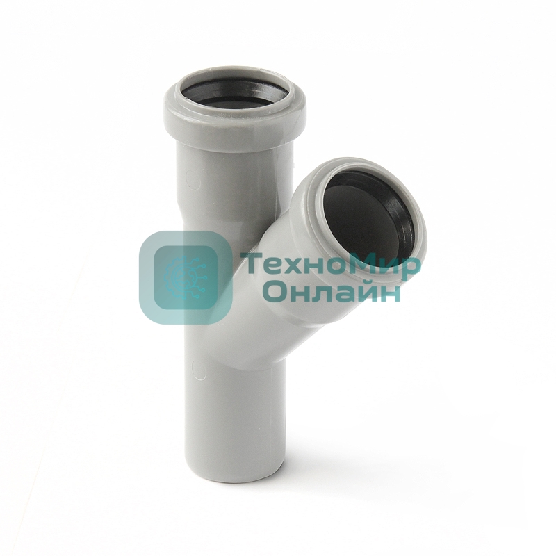 Тройник канализационный (полипропилен) 50x50/45град.