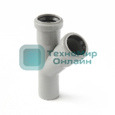 Тройник канализационный (полипропилен) 50x50/45град.