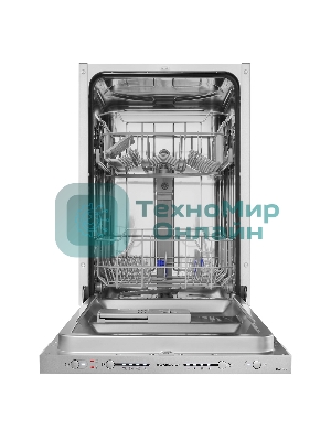 Встраиваемая посудомоечная машина HOMSAIR DW44L-2, серебристый, 44.8 см, 9 компл., 49 дБ, класс A++