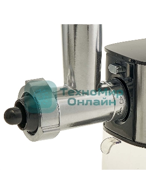 Мясорубка электрическая DELTA LUX DE-602MS черный, 3600 Вт, 2.5 кг/мин, реверс, защита от перегрузки, насадки - 6