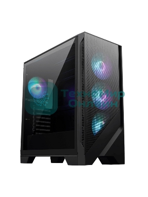 Корпус MSI MAG FORGE 320R Airflow, Midi-Tower, чёрный, 4 x 120 мм
