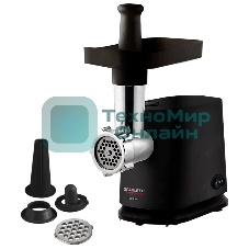 Мясорубка электрическая Scarlett SC-MG45S71 черный, 1800 Вт, 2.0 кг/мин, реверс, защита от перегрузки, насадки - 4