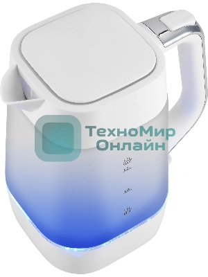 Чайник электрический Vitek VT-WK1058 1.7л. 2200Вт белый корпус: стекло/пластик