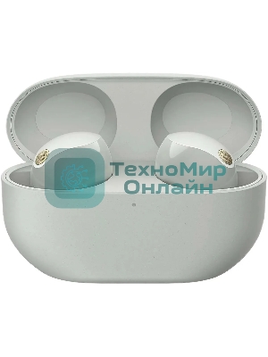 Наушники TWS Sony WF-1000XM5 серебристый, внутриканальные, Bluetooth, активное шумоподавление, беспроводная зарядка, до 8 ч