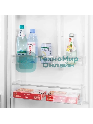 Холодильник Maunfeld MFF200NFWE белый, двухкамерный 271/106л морозилка снизу, No Frost